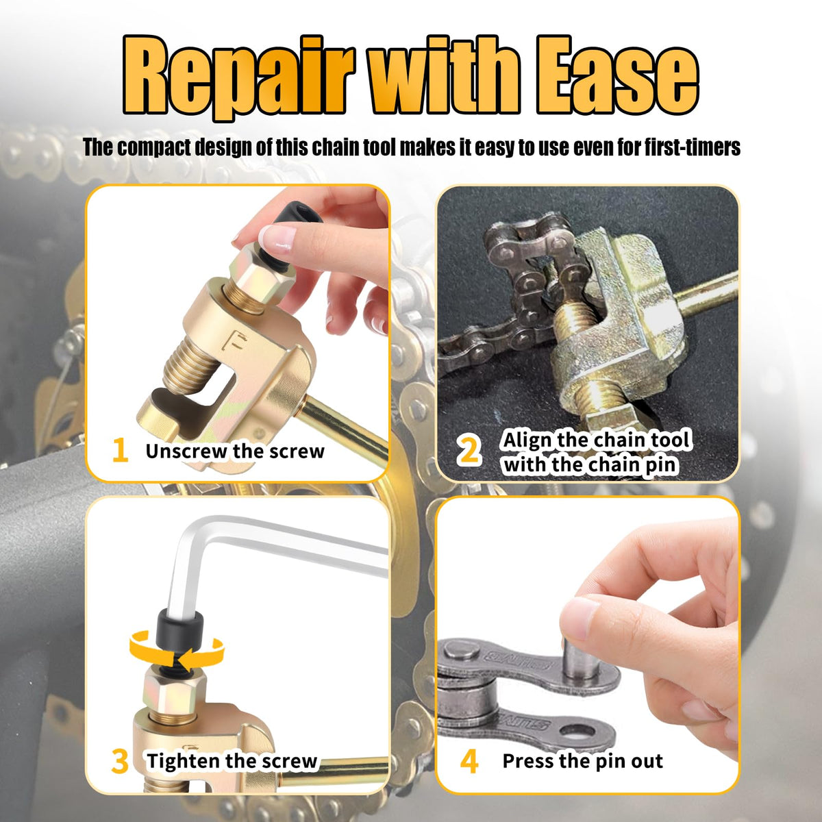 Heavy Duty Motorcycle Chain Breaker Tool Kit B189