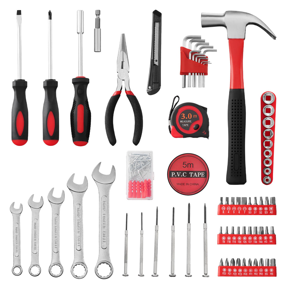 146-Piece Household Tool Kit with Storage ToolBox T1936