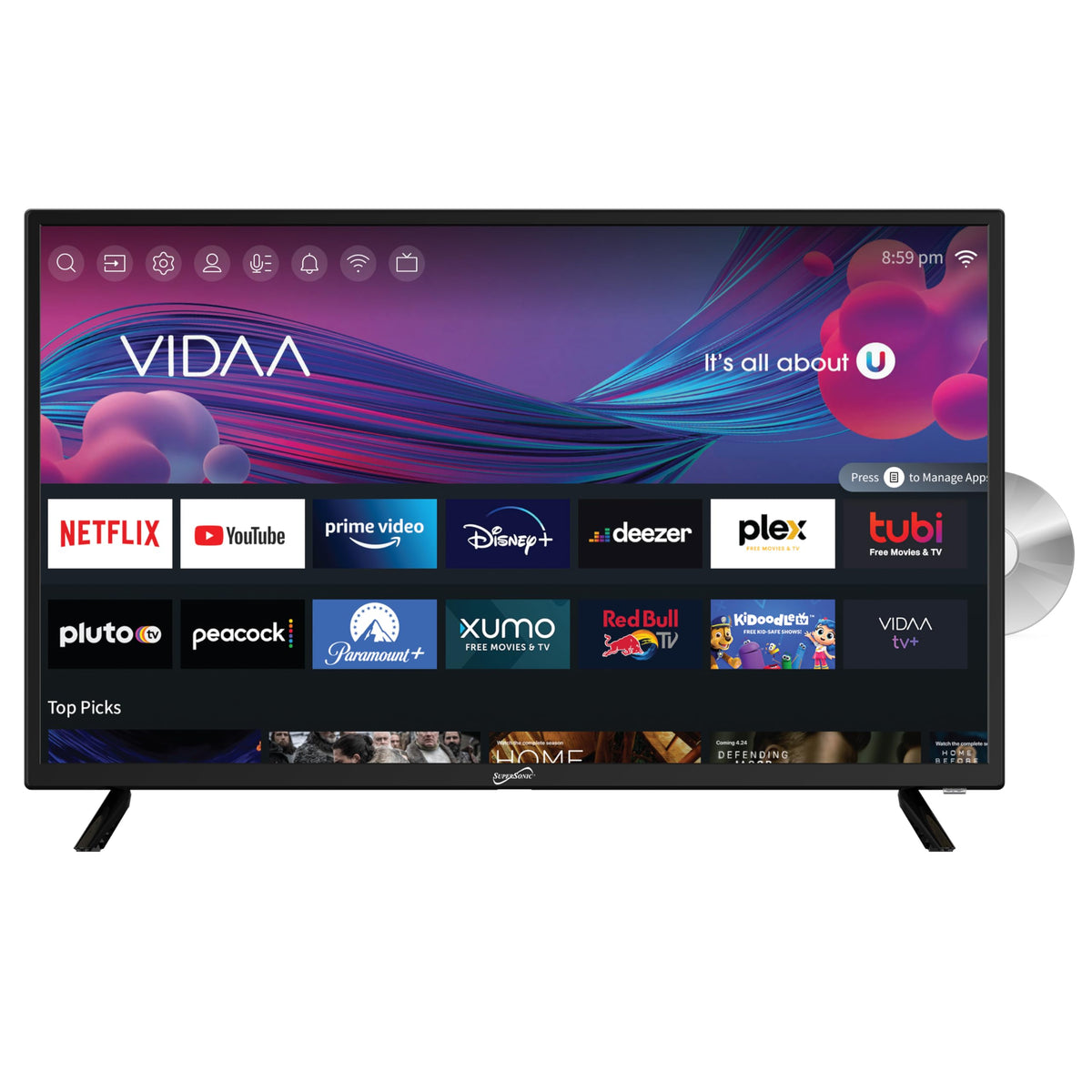 32-inch LED Smart HDTV with DVD Player O760