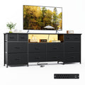 63 Inch 12 Drawer Black Dresser G468