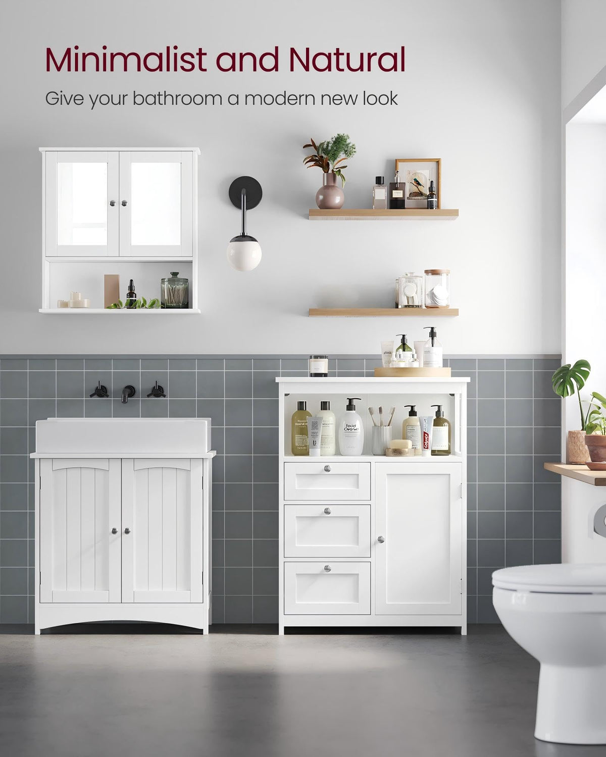 Bathroom Storage Cabinet with 3 Drawers C9848