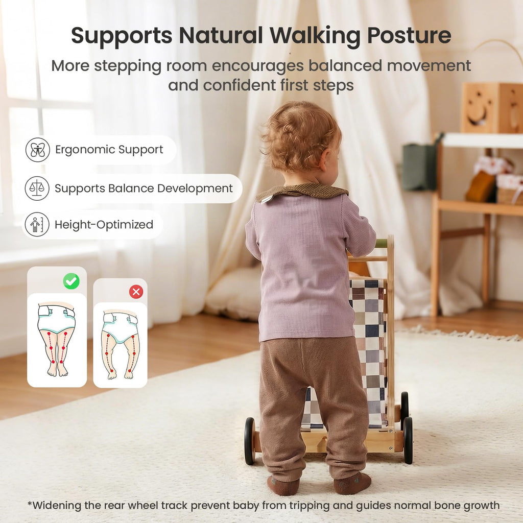 Wooden Baby Walker with Wheels N74869
