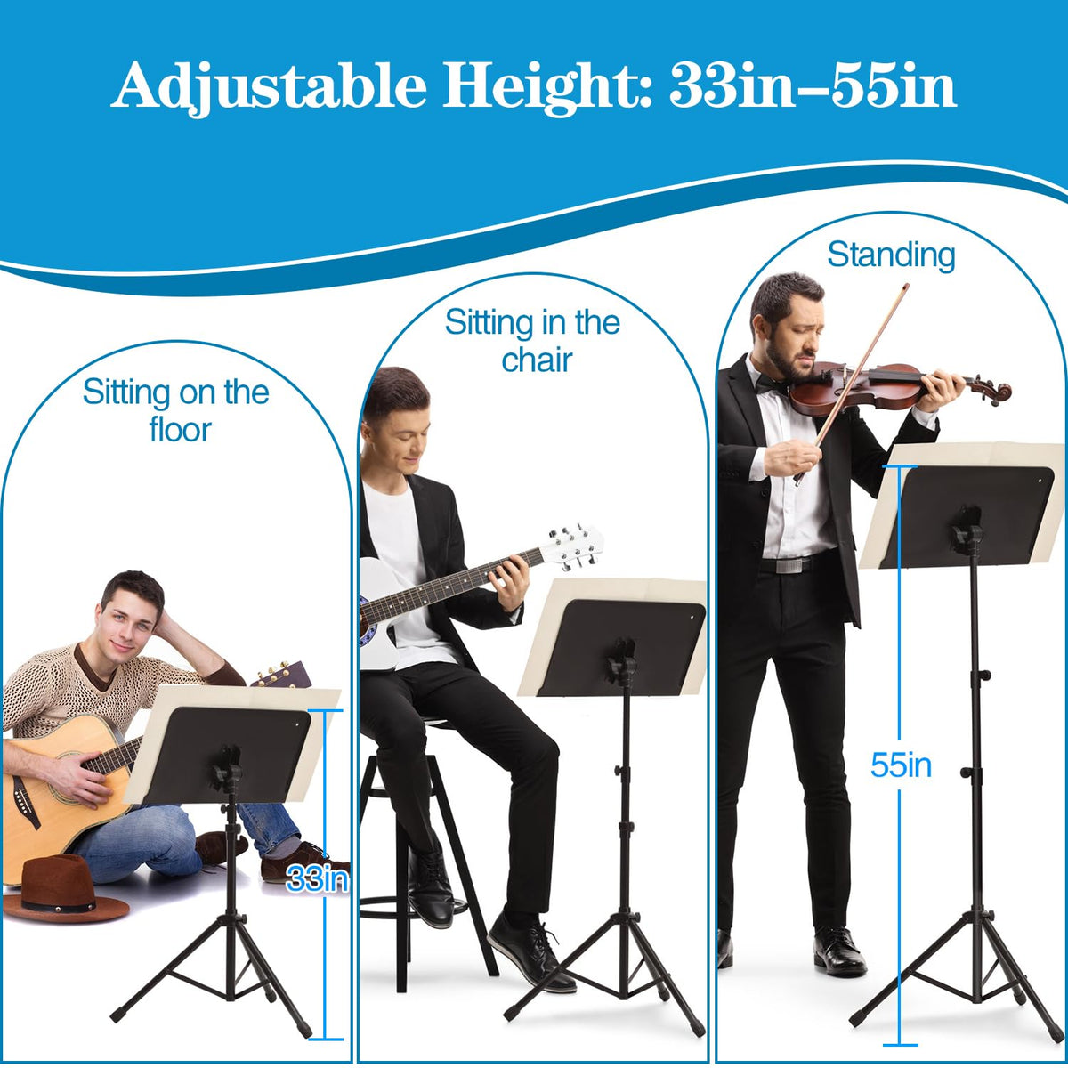 Adjustable Sheet Music Stand with Carry Bag X58461