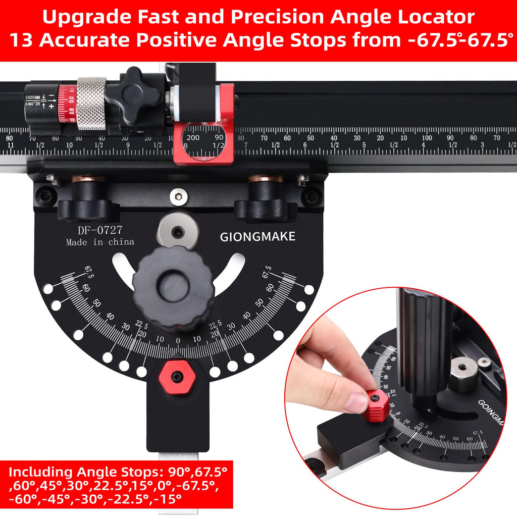 Table Saw Miter Gauge with Extendable Fence and Flip Stop Z3642
