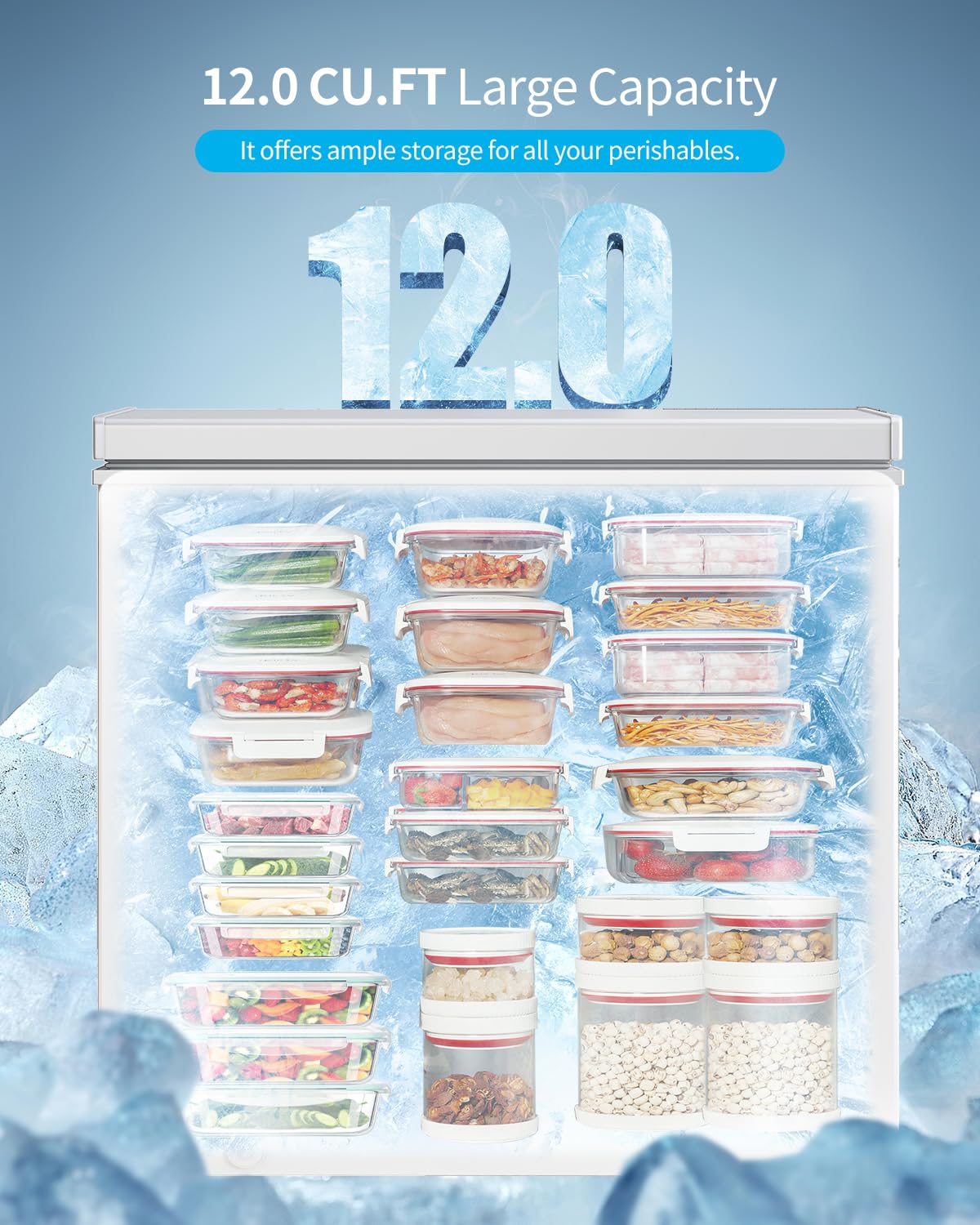 12.0 Cubic Feet White Chest Freezer Q863422