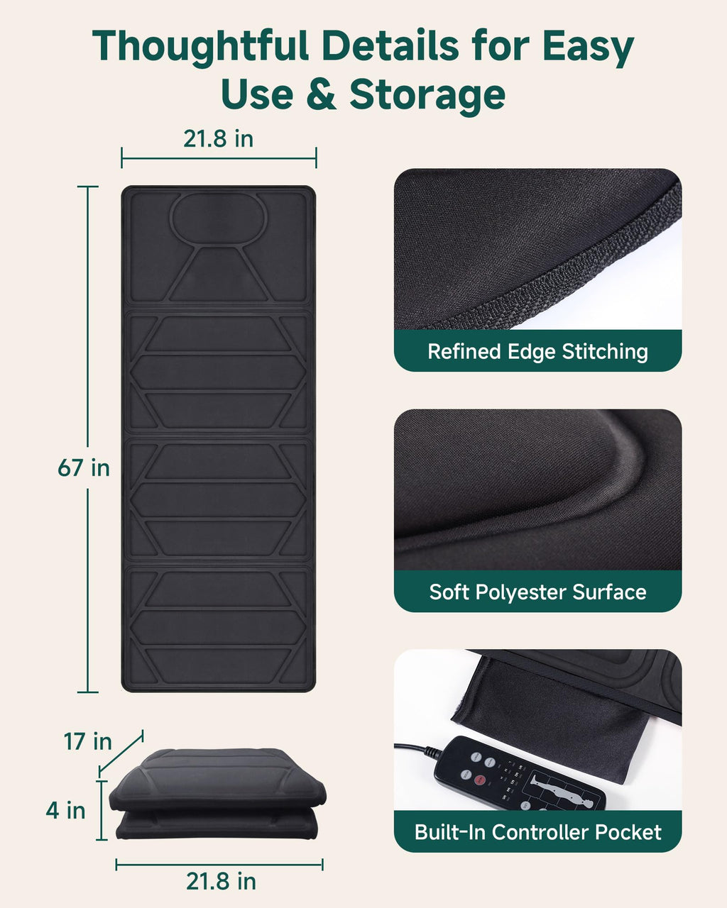 Full Body Massage Mat with Heat U964
