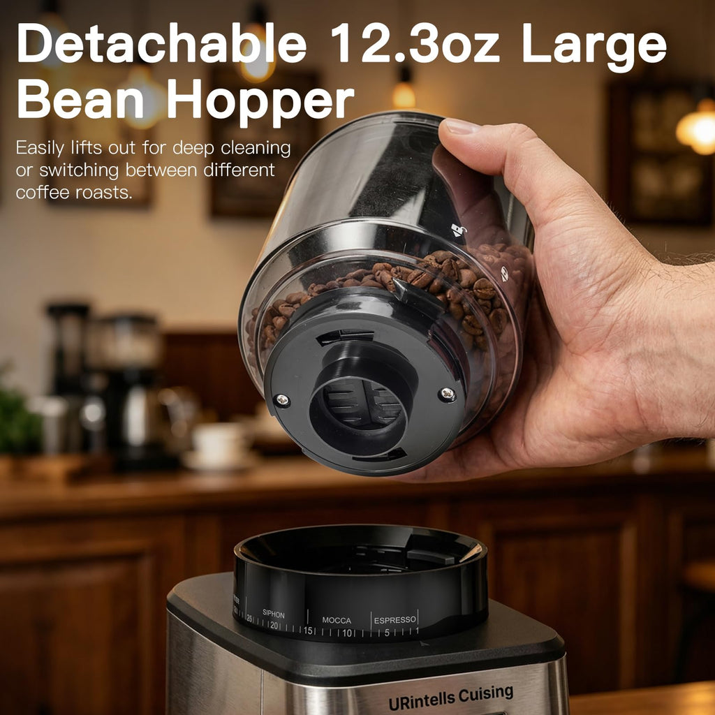 Silver Conical Burr Coffee Grinder T88724