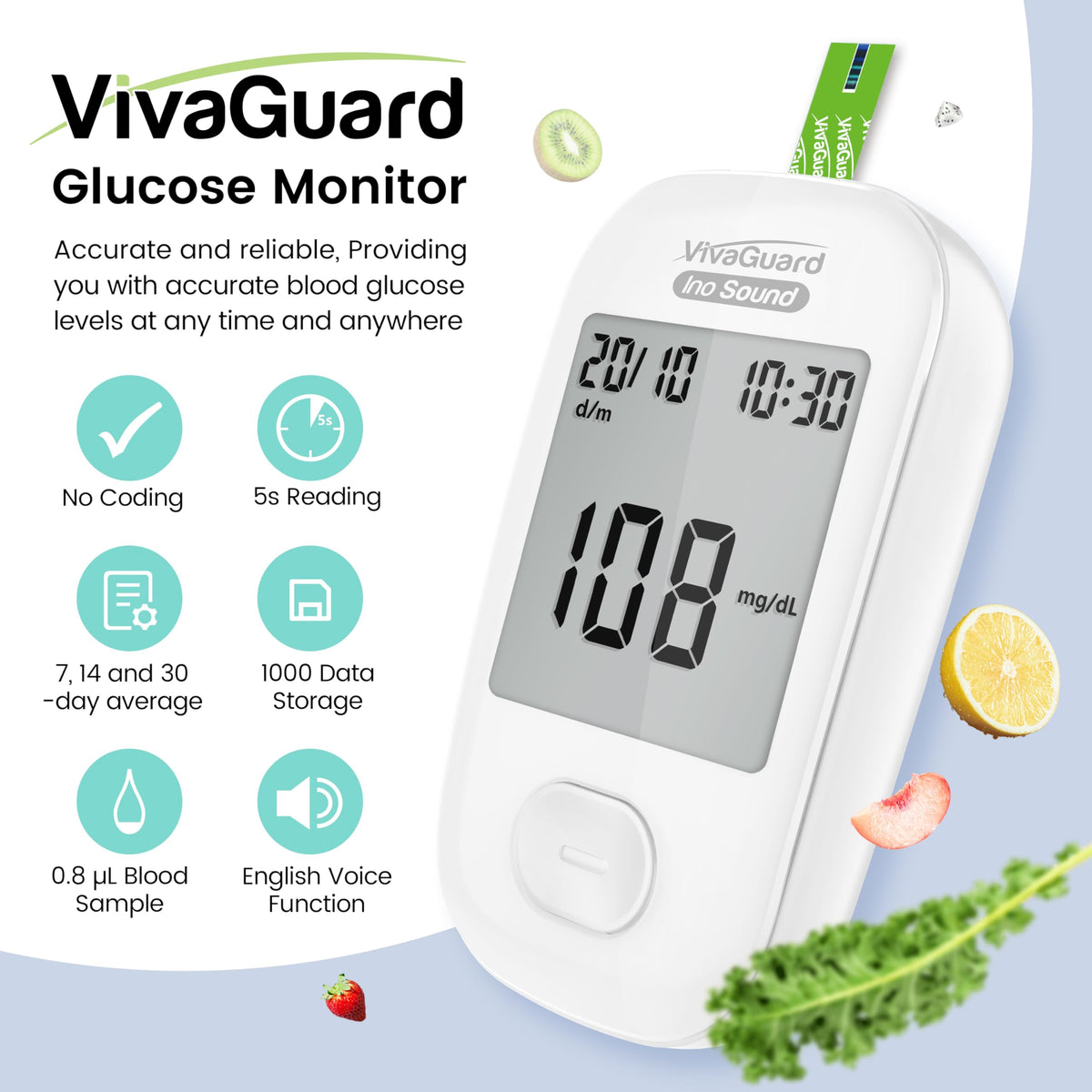 Talking Blood Glucose Monitor Kit A446