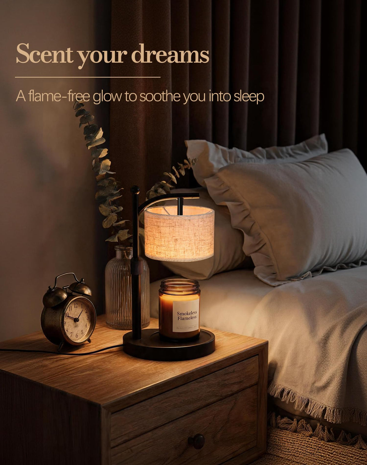 Adjustable Height Candle Warmer Lamp with Timer & Dimmer K9326