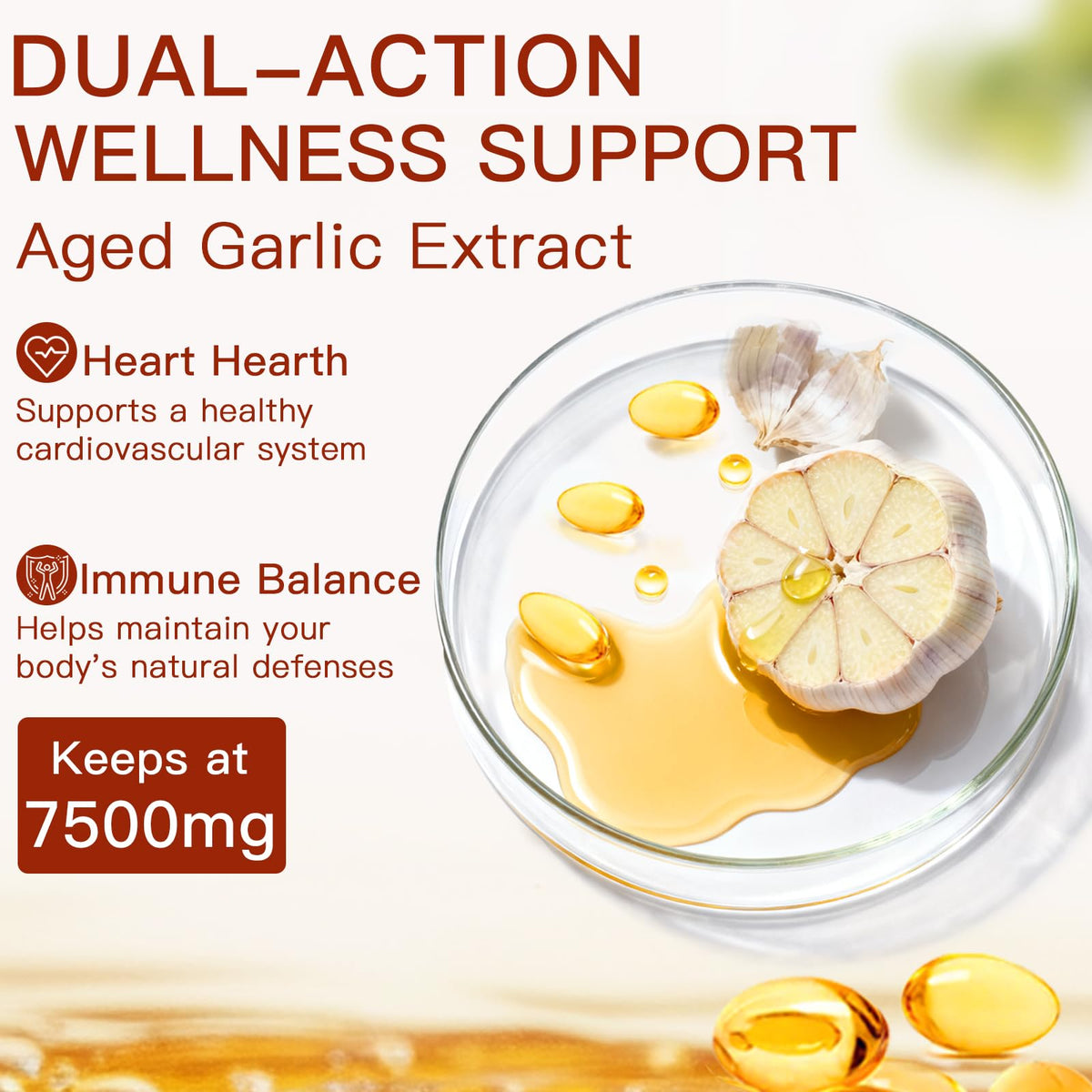Odorless Organic Aged Garlic Extract Capsules N18201