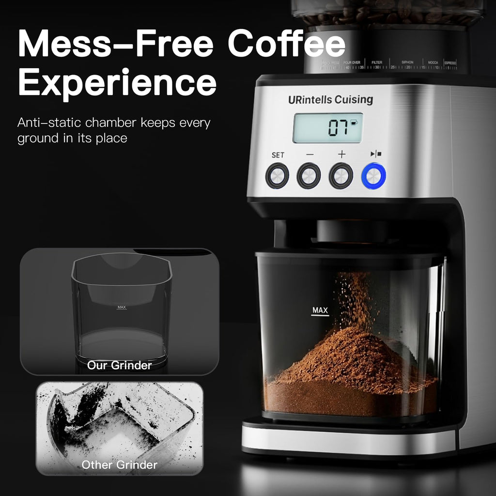 Silver Conical Burr Coffee Grinder T88724