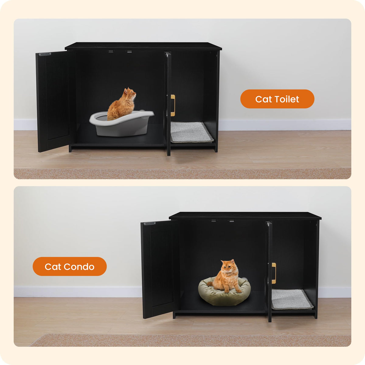 Cat Litter Box Enclosure with Scratching Mat L3275