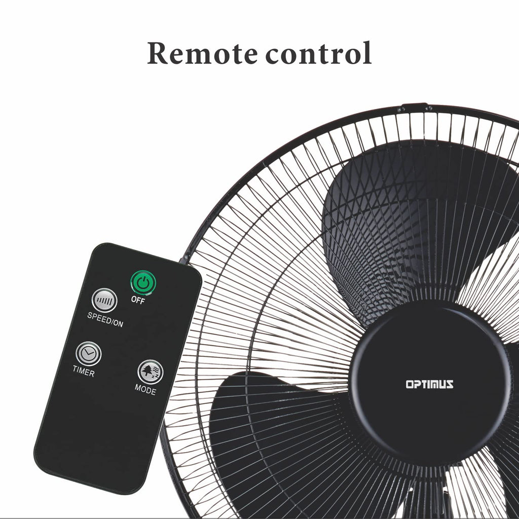 White 16-Inch Oscillating Stand Fan with Remote G221