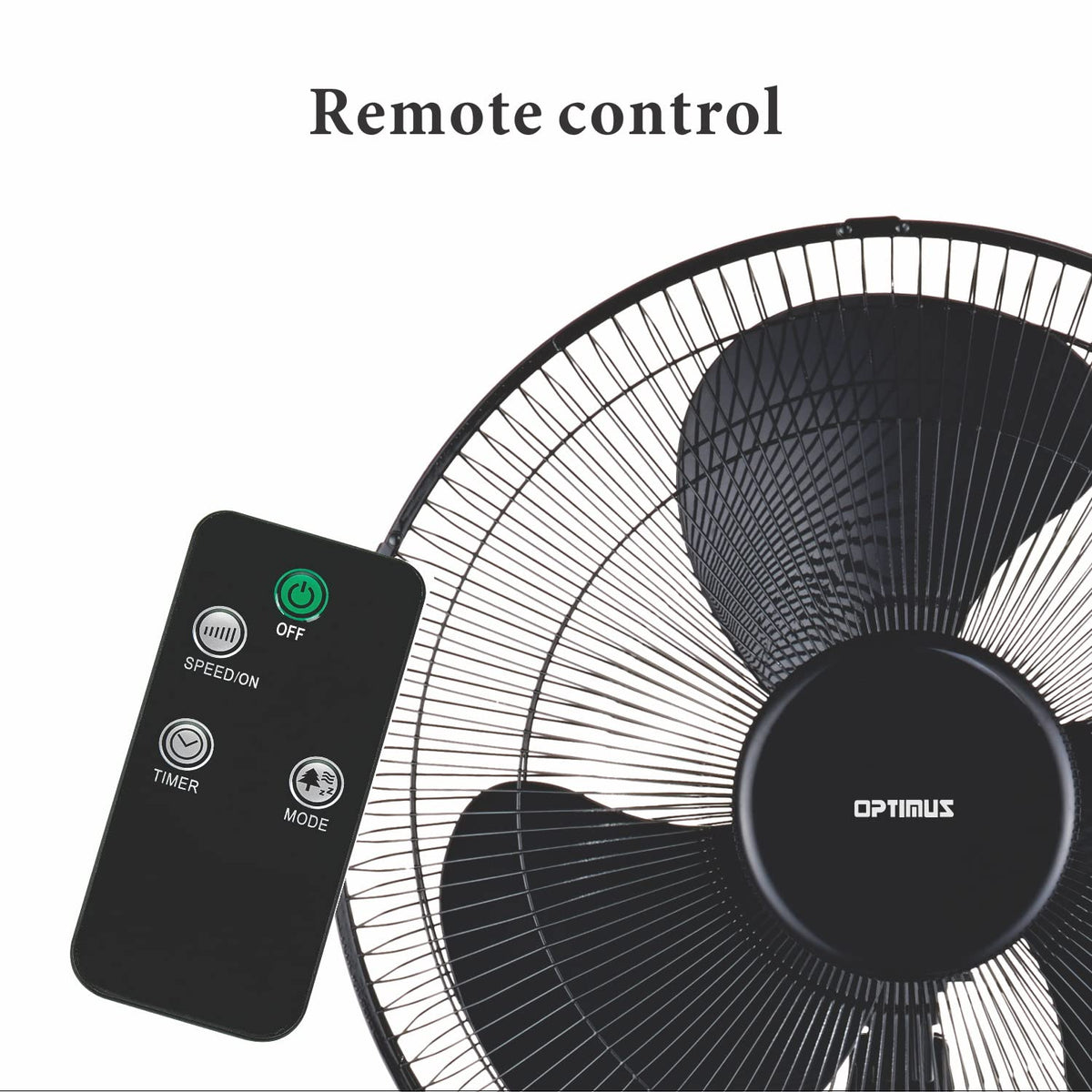 White 16-Inch Oscillating Stand Fan with Remote G221