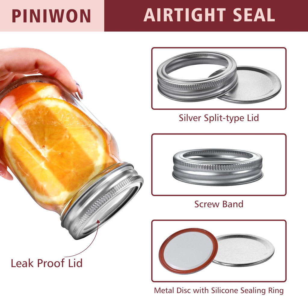 16 oz Mason Jars with Lids and Bands, 15 Pack H538486