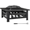32 Inch Square Wood Burning Fire Pit Table I33024