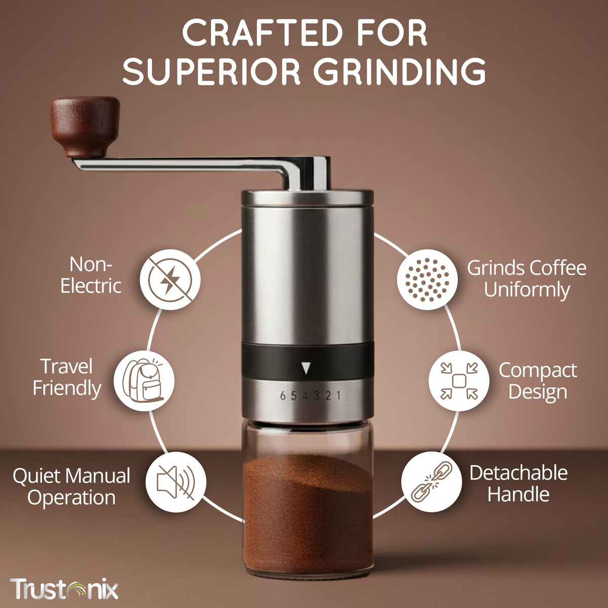 Manual Portable Hand Coffee Grinder H34087