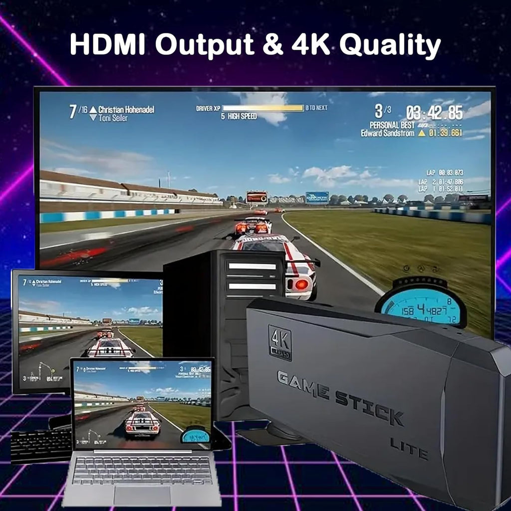 Retro Game Console Plug and Play 4K HDMI 15 Classic Emulators Dual 2.4G Wireless Controllers V315