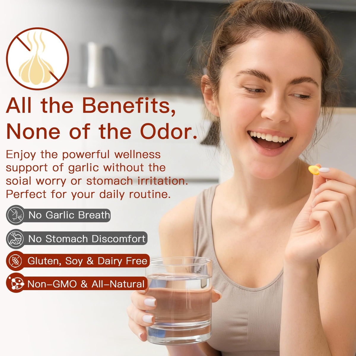 Odorless Organic Aged Garlic Extract Capsules N18201