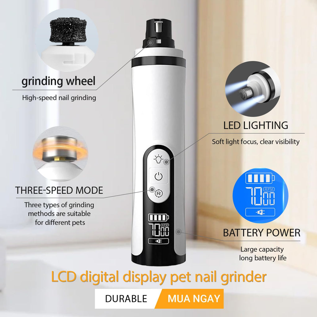 Rechargeable Silent Pet Nail Grinder H789551