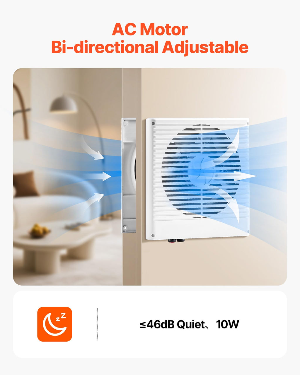 8" Two-Way Through-the-Wall Ventilation Fan Y217