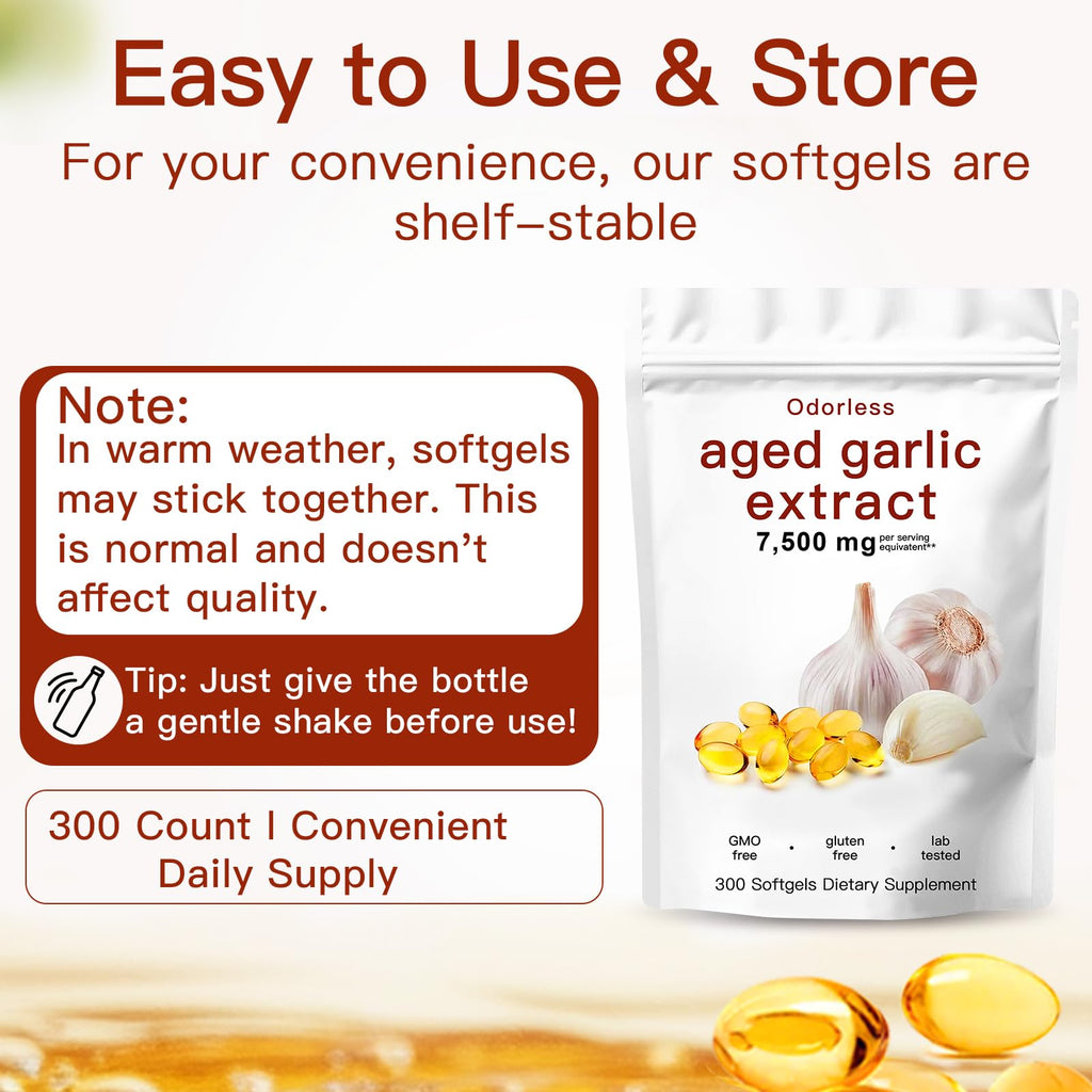 Odorless Organic Aged Garlic Extract Capsules N18201