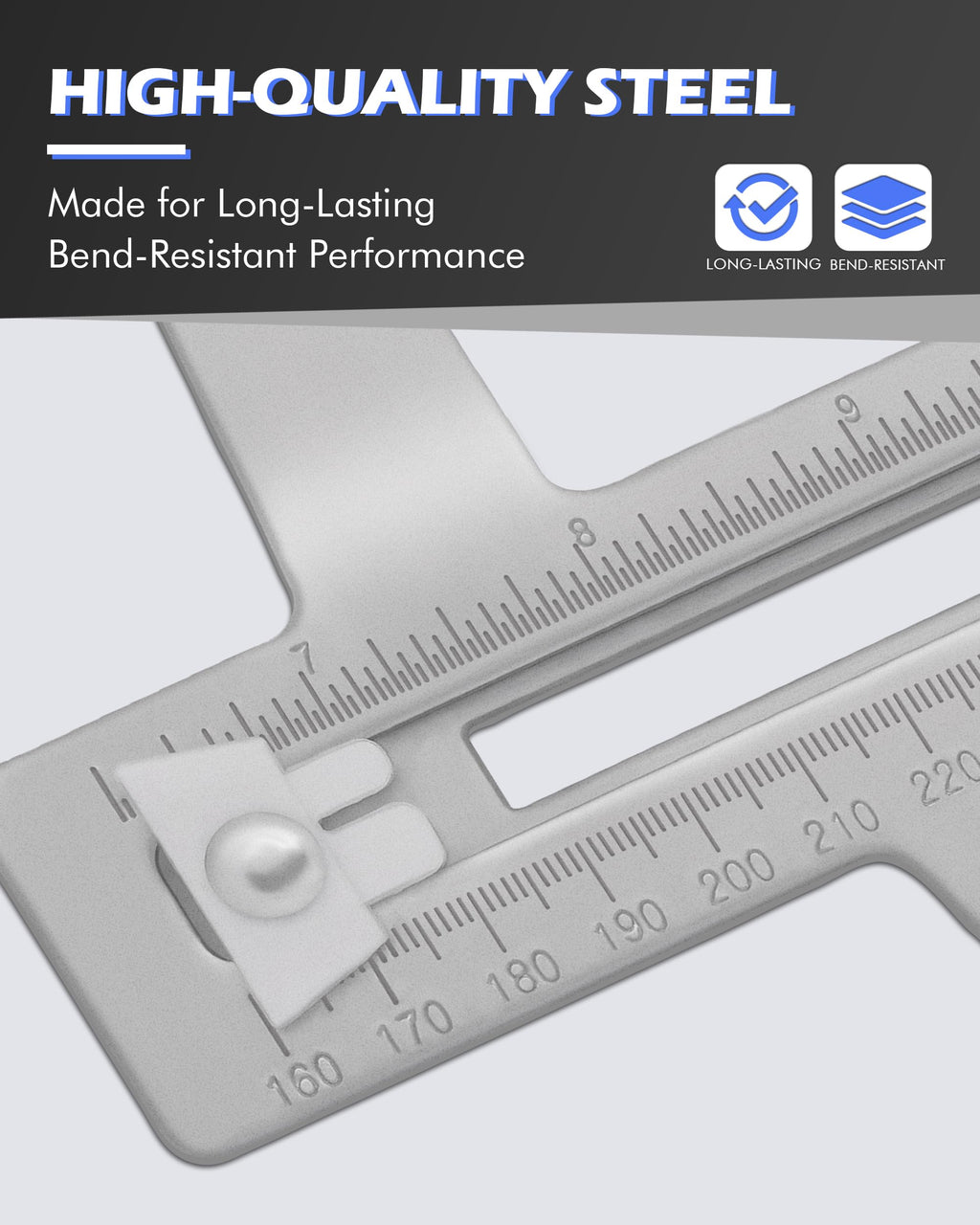 Drum Brake Measuring Tool Silver X1769