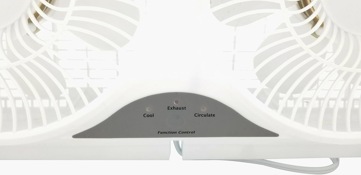 9" Twin Window Fan 3 Speed with Remote Control, White M76858