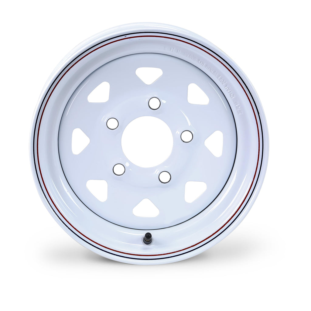 5.30-12 Trailer Tire Wheel 6-Ply White Spoke Rim L73026
