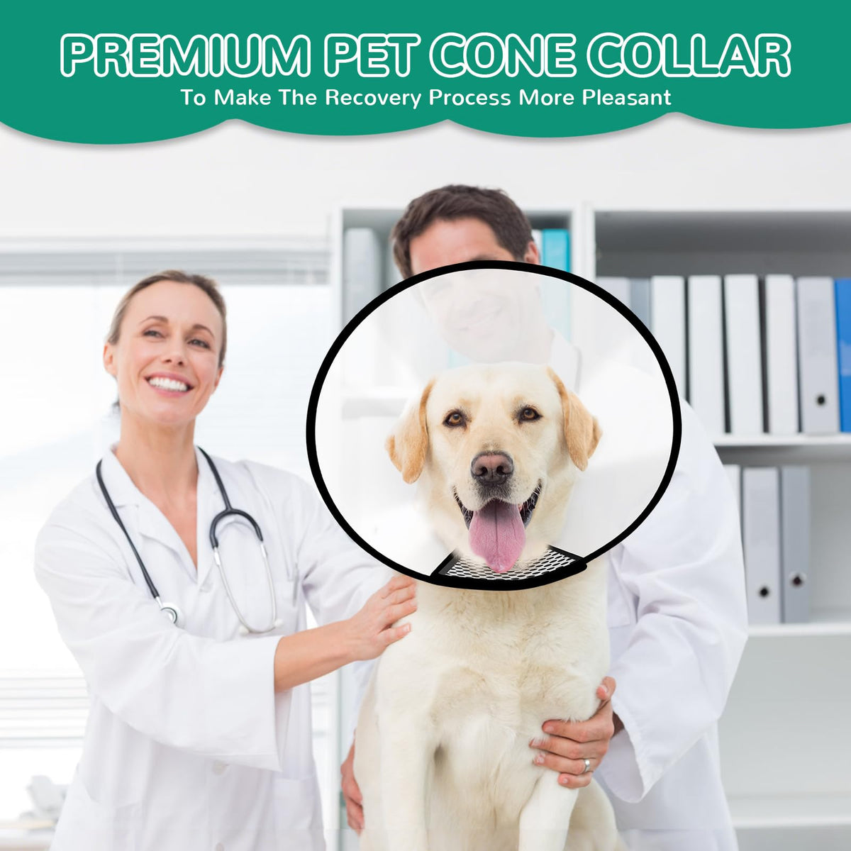 Soft Dog Cone Collar, 3 PCS Adjustable Flexible Plastic E-Collar D27787