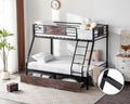 Twin Over Full Metal Bunk Bed with 2 Storage Drawers M943749