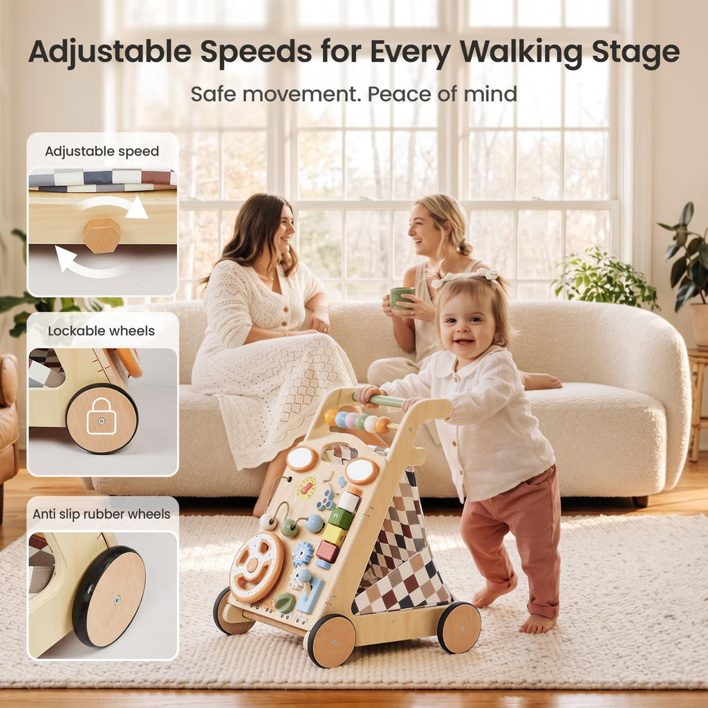 Wooden Baby Walker with Wheels N74869