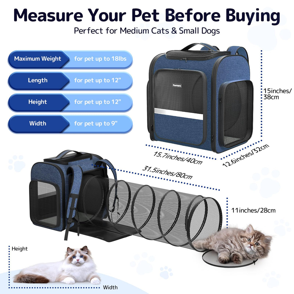 Cat Backpack with Play Tunnel X155