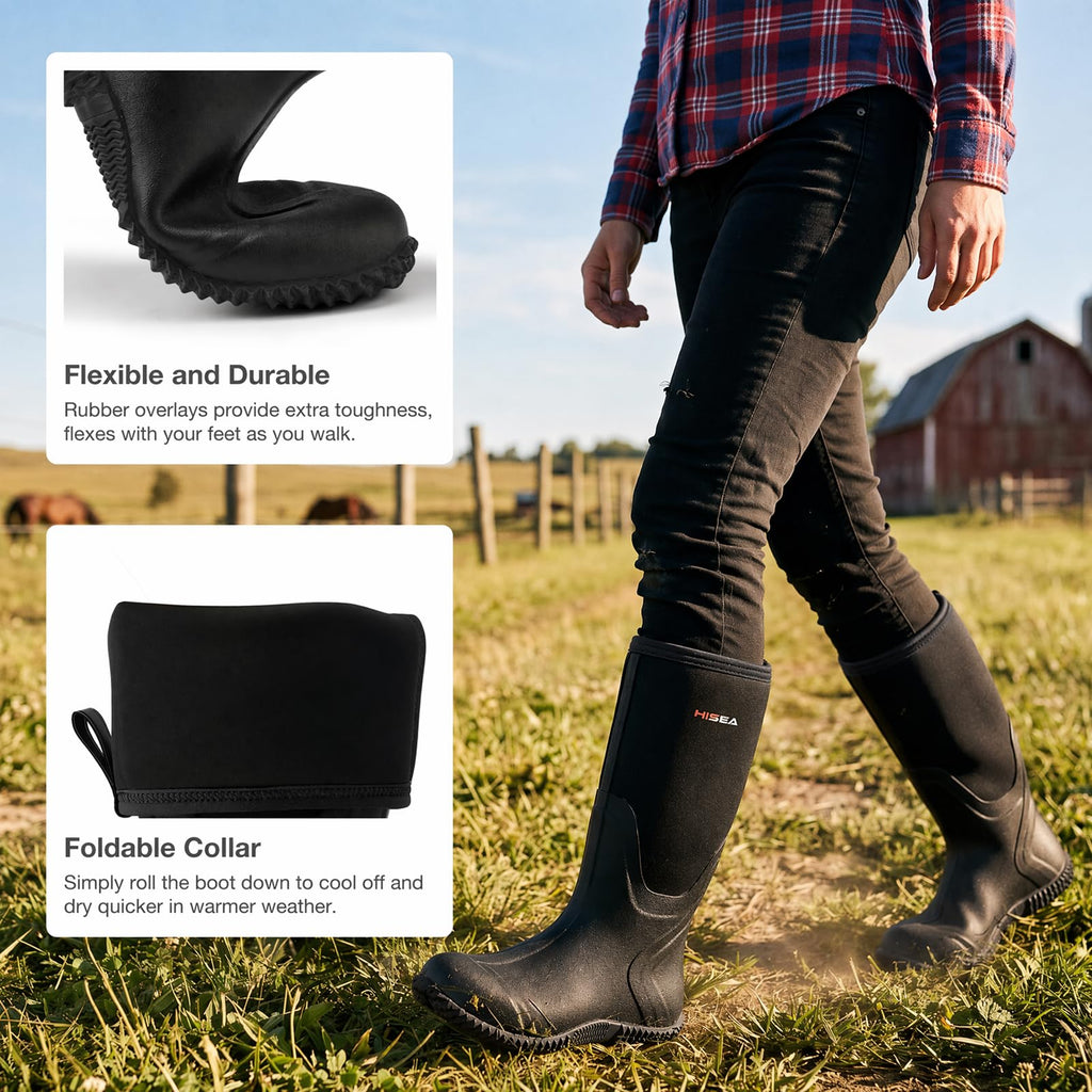 Women's Waterproof Insulated Neoprene Rubber Rain Boots M137307
