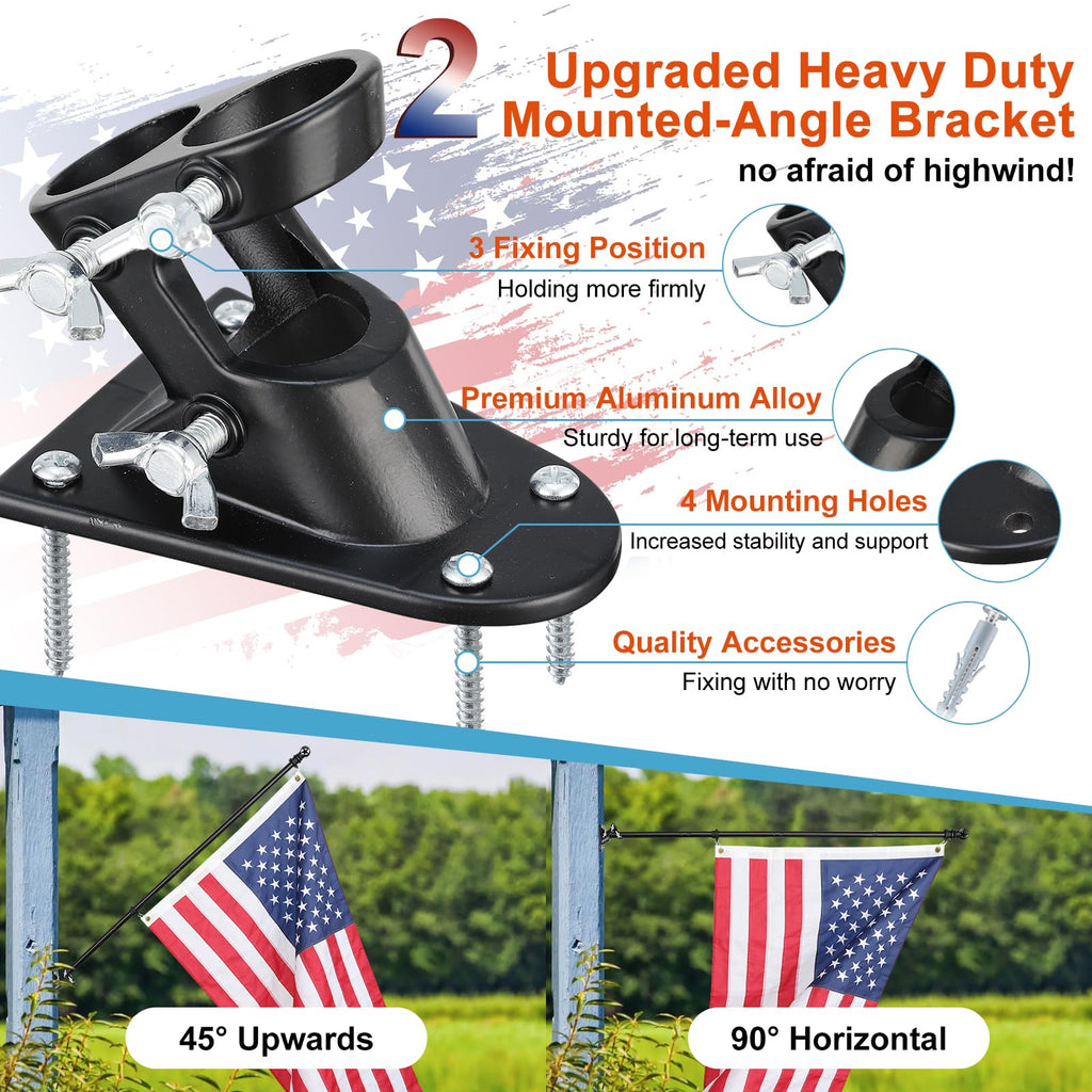 5ft Tangle-Free Stainless Steel Flag Pole Kit K9648