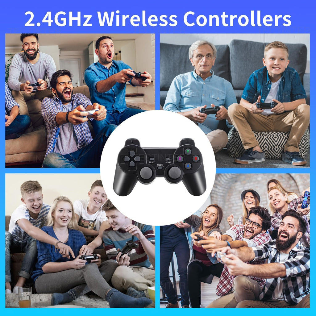 Retro Game Console Plug and Play 4K HDMI 15 Classic Emulators Dual 2.4G Wireless Controllers V315