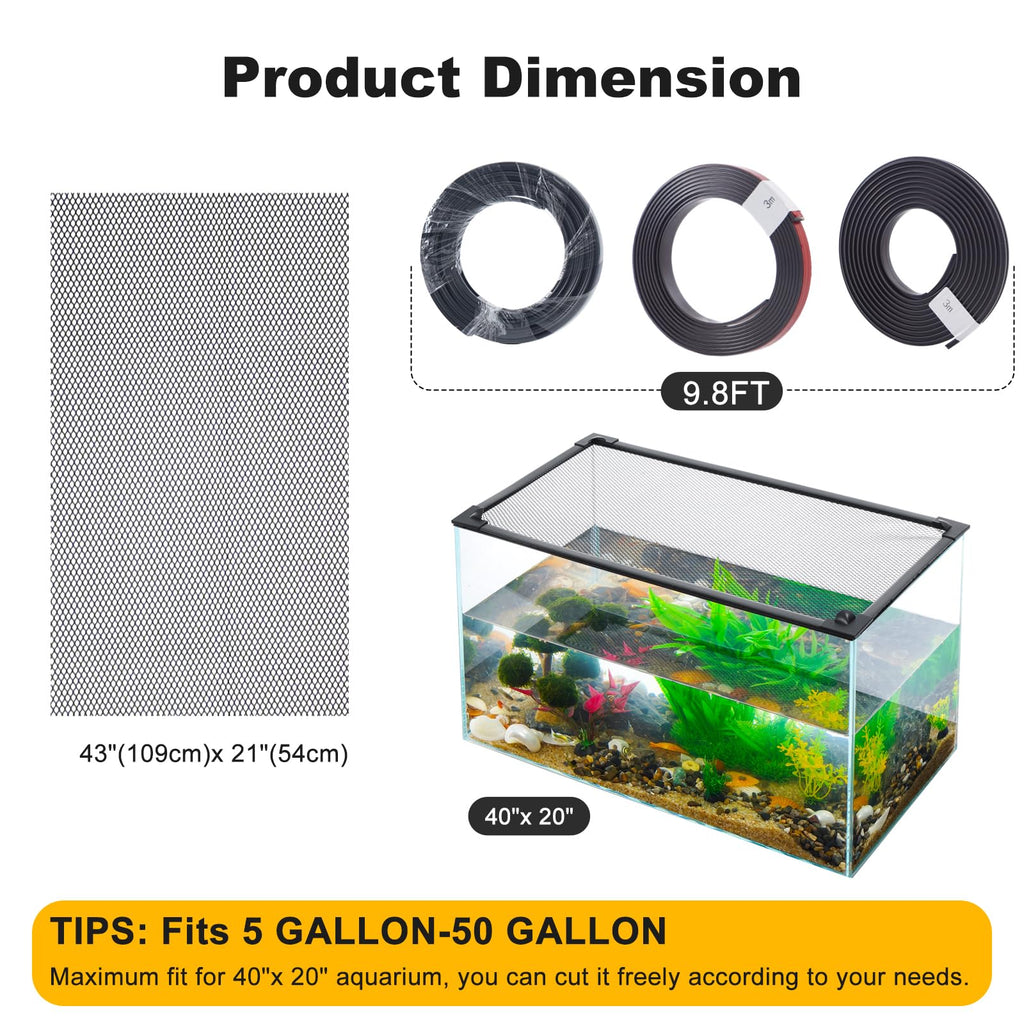 Magnetic Aquarium Lid Anti-Jumping Net Cover Z513
