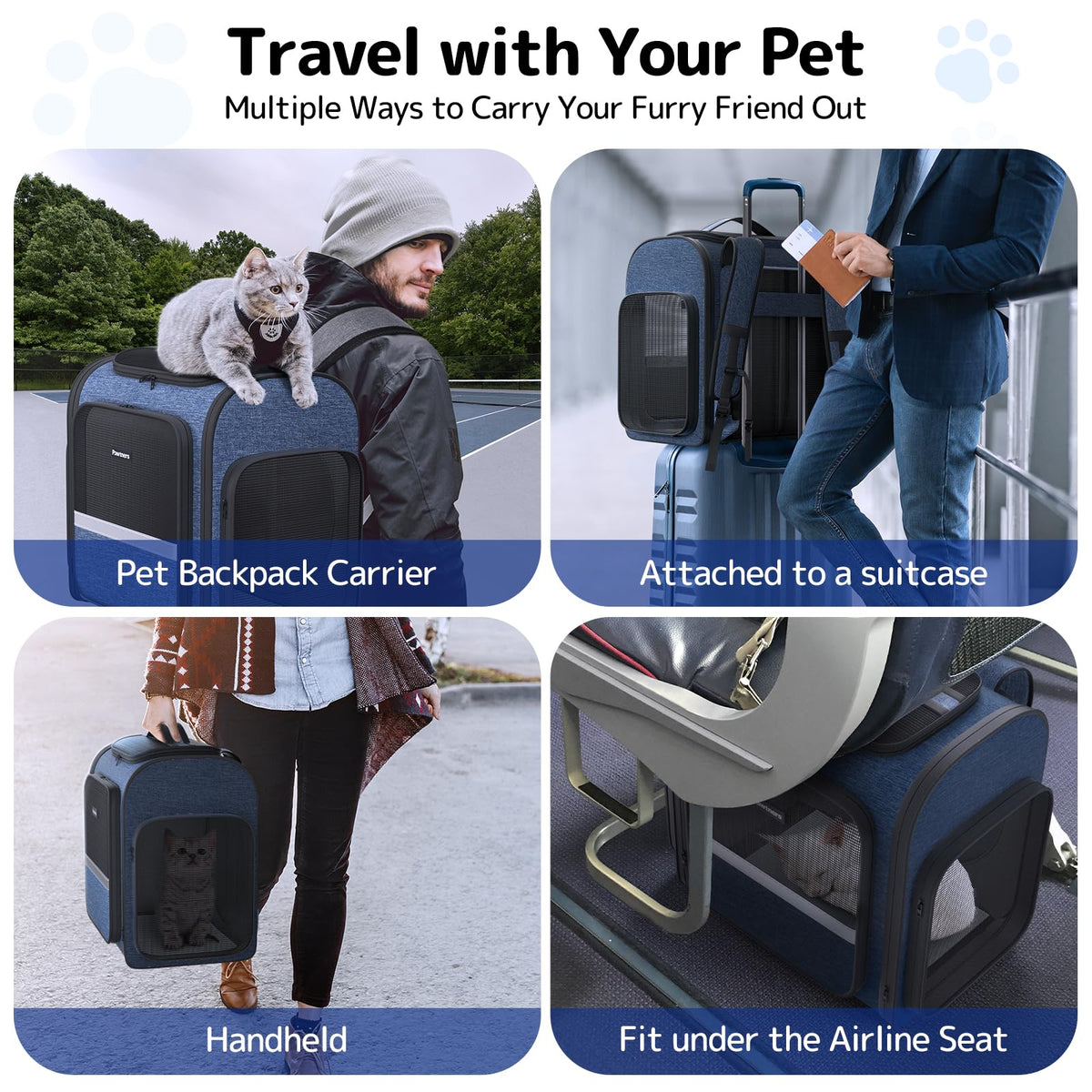 Cat Backpack with Play Tunnel X155