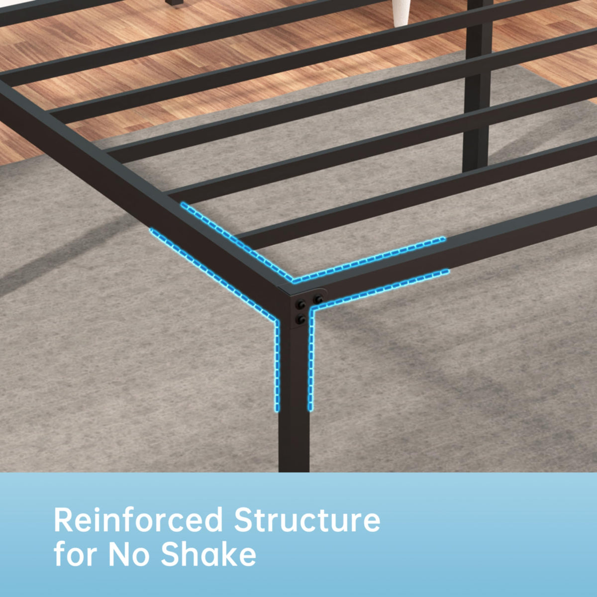 18 Inch Metal Full Bed Frame with Storage N38791