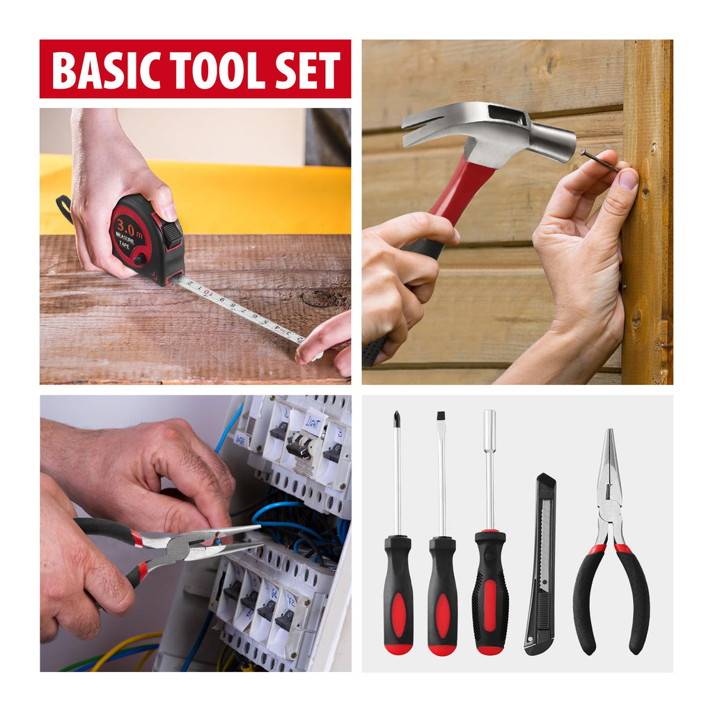 146-Piece Household Tool Kit with Storage ToolBox T1936