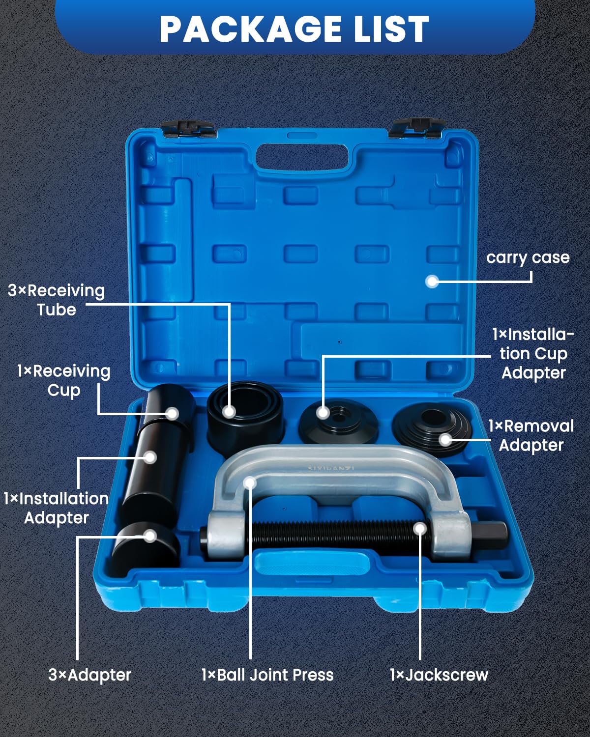 10-Piece Ball Joint Press and Removal Kit R966