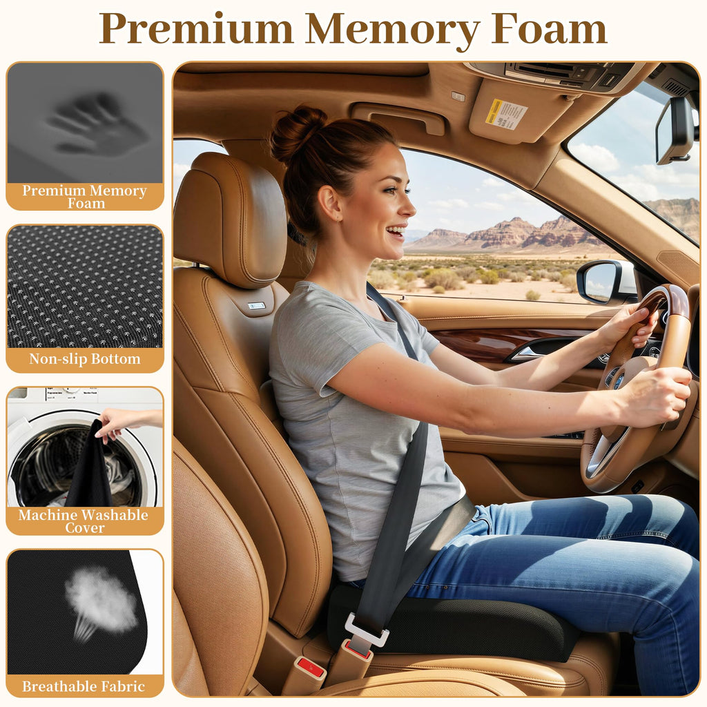 Memory Foam Seat Cushion 3-Inch Black Y19058