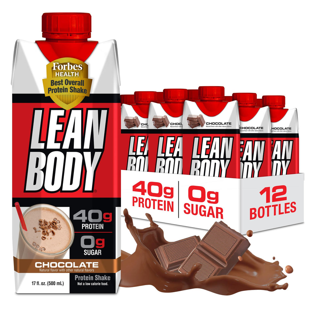 Chocolate Protein Shake, 40g Protein, 0 Sugar, 17 Fl Oz (Pack of 12) F380351