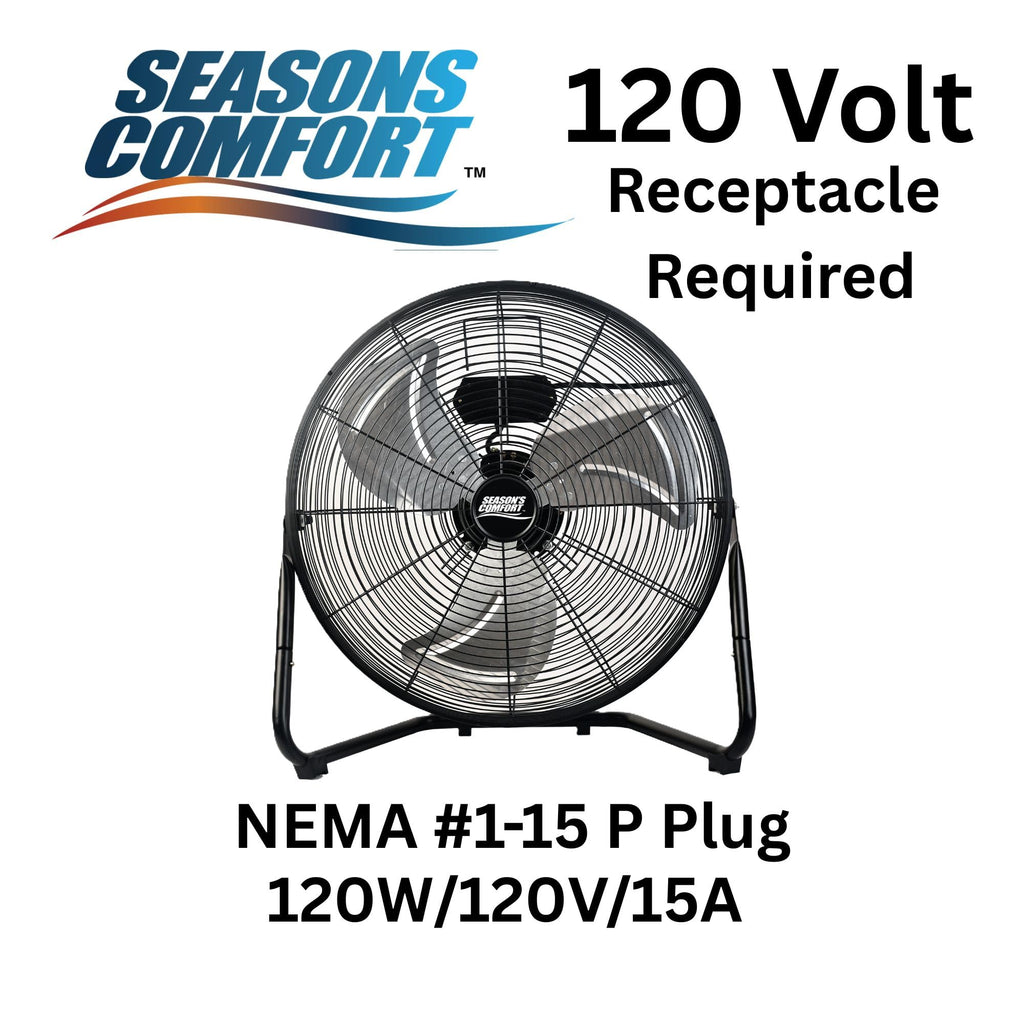 20 Inch 3 Speed Black High Velocity Fan Y889403