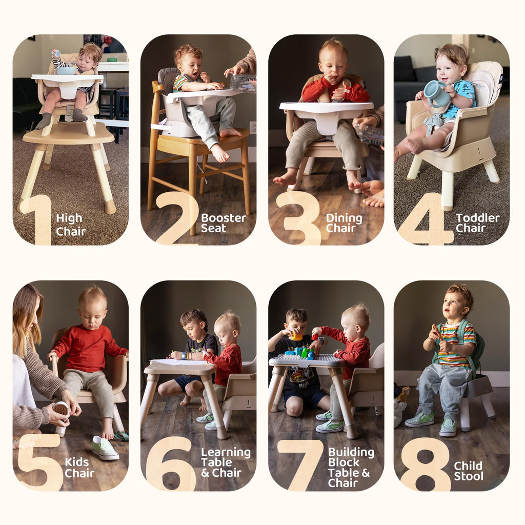 8-in-1 Convertible Baby High Chair Z4634
