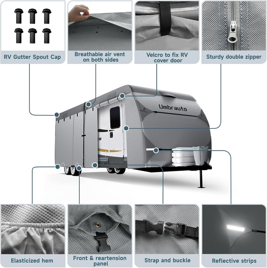 7 Layers Waterproof 14-16ft Travel Trailer RV Cover C402093