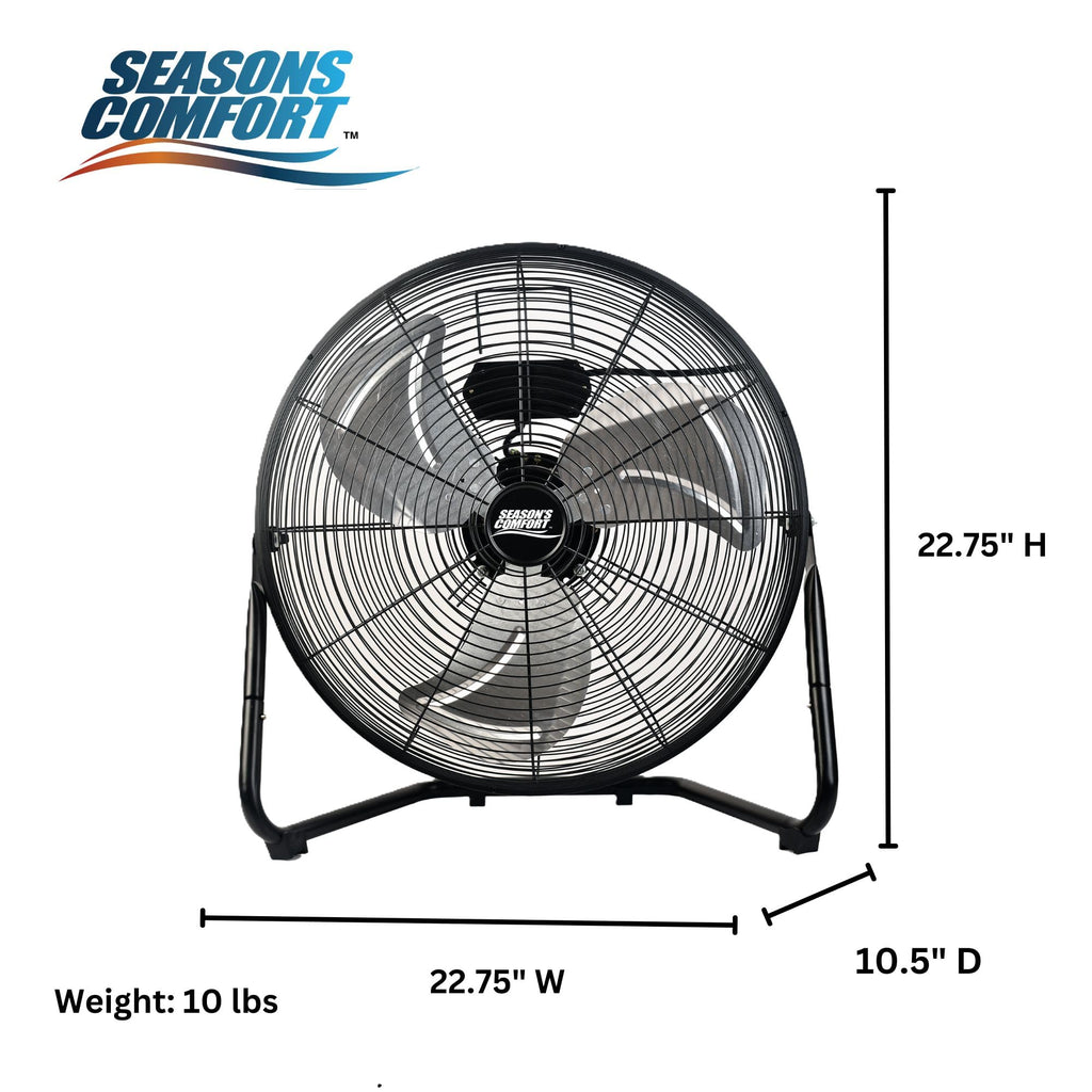 20 Inch 3 Speed Black High Velocity Fan Y889403