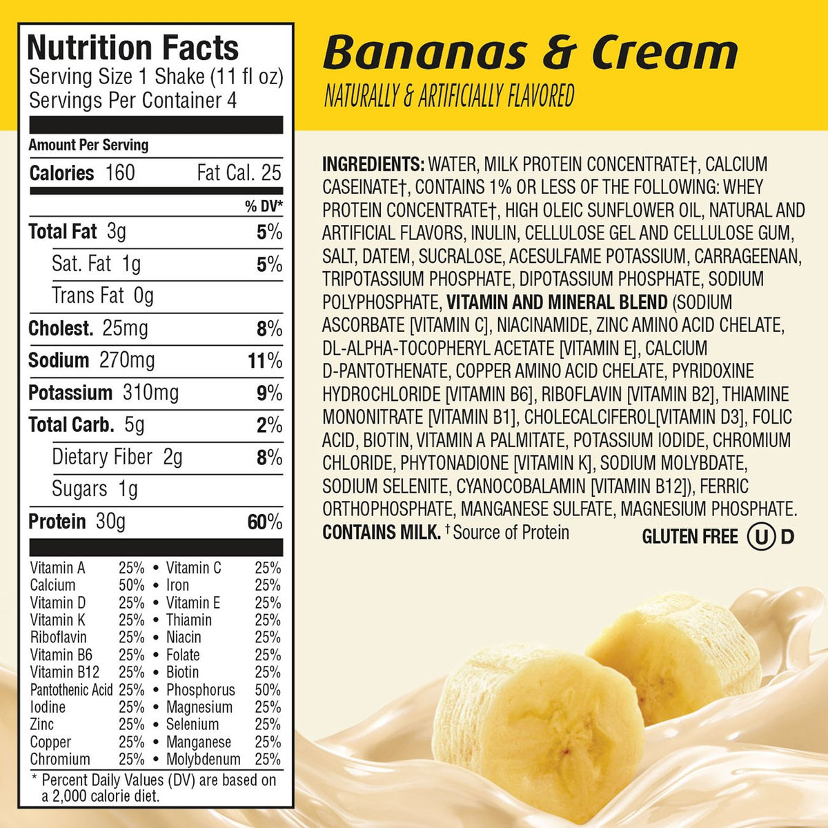 Banana 30g Protein Shake 12 Count E582018