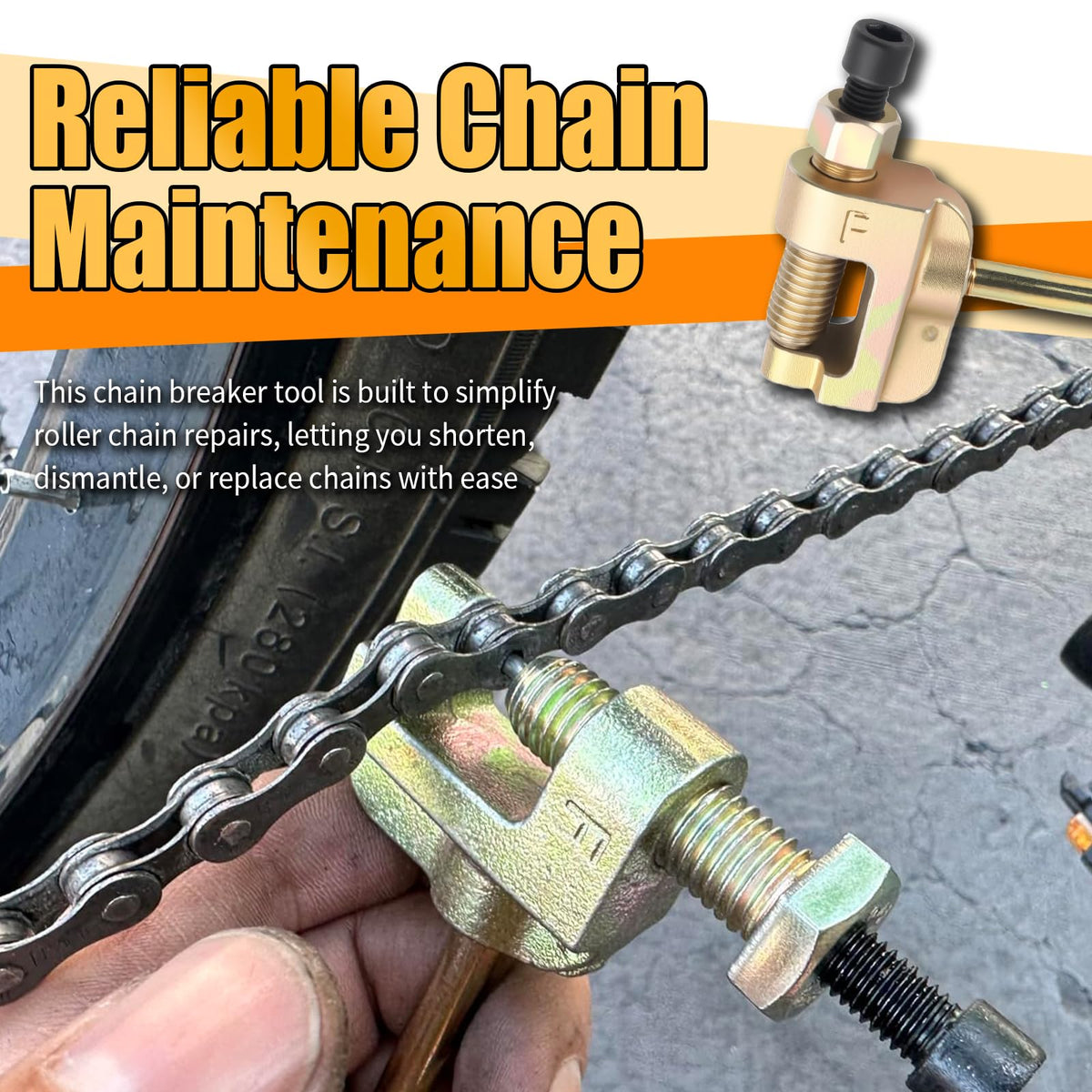 Heavy Duty Motorcycle Chain Breaker Tool Kit B189