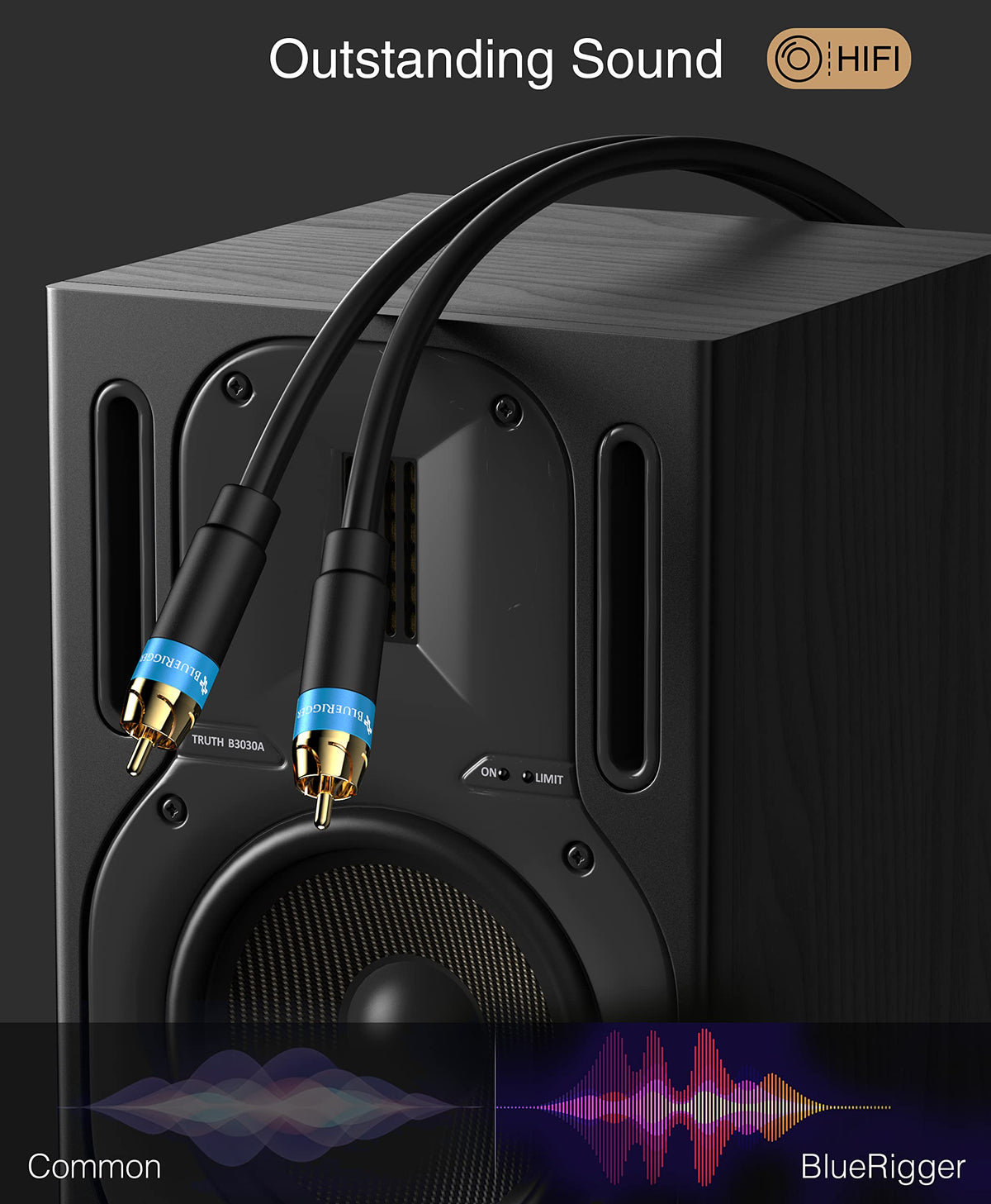 15FT Dual Shielded RCA Subwoofer Cable E77047